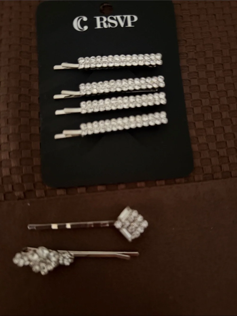 Lot of 21 Silver Hair Pins Set - Silver Decorative Bobby Pins